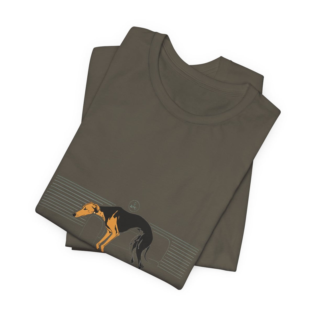 Army — Folded | Greyhound '45mph Couch Potato' Tee