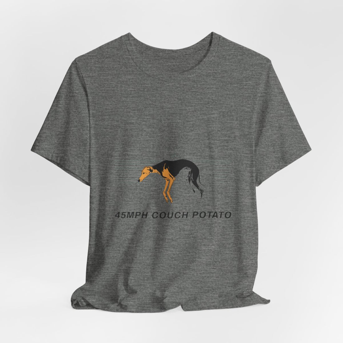 Deep Heather — Hanging | Greyhound '45mph Couch Potato' Tee