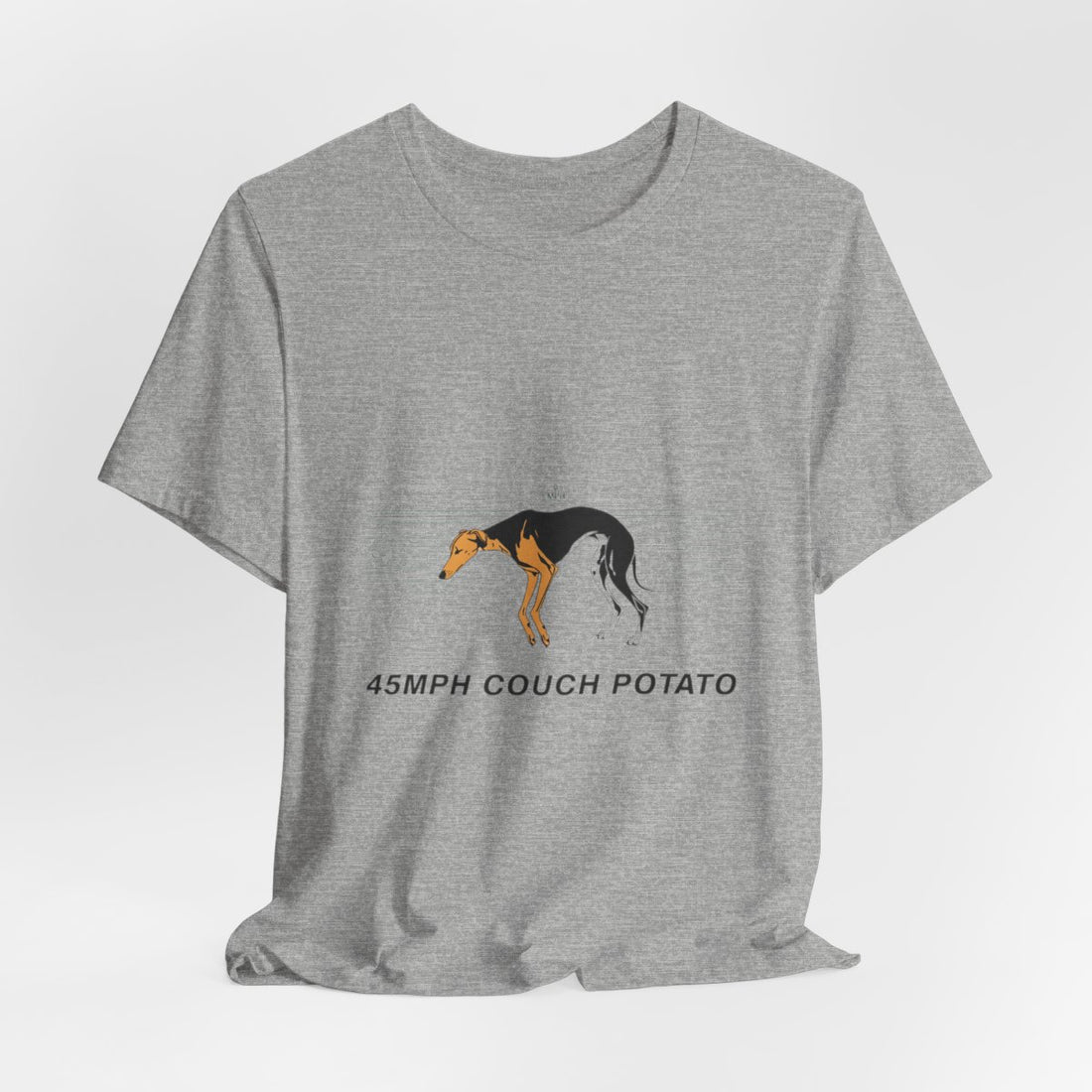 Athletic Heather — Hanging | Greyhound '45mph Couch Potato' Tee