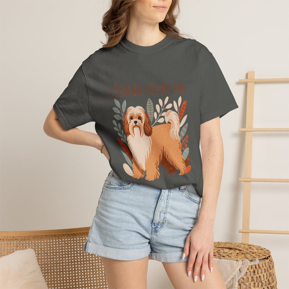 Pepper — Lifestyle | Havanese 'Certified Velcro Dog' Garment-Dyed Tee