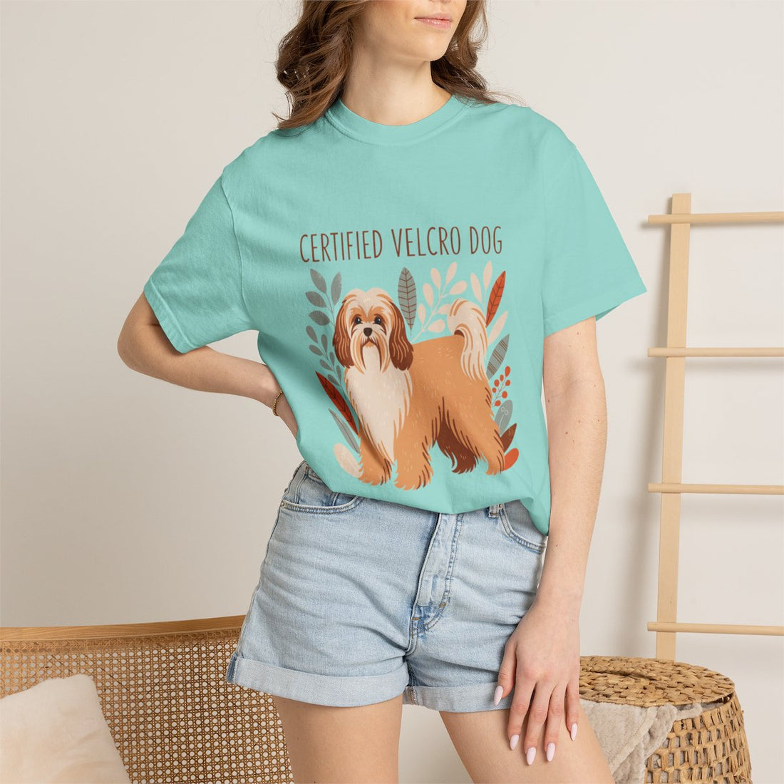 Chalky Mint — Lifestyle | Havanese 'Certified Velcro Dog' Garment-Dyed Tee