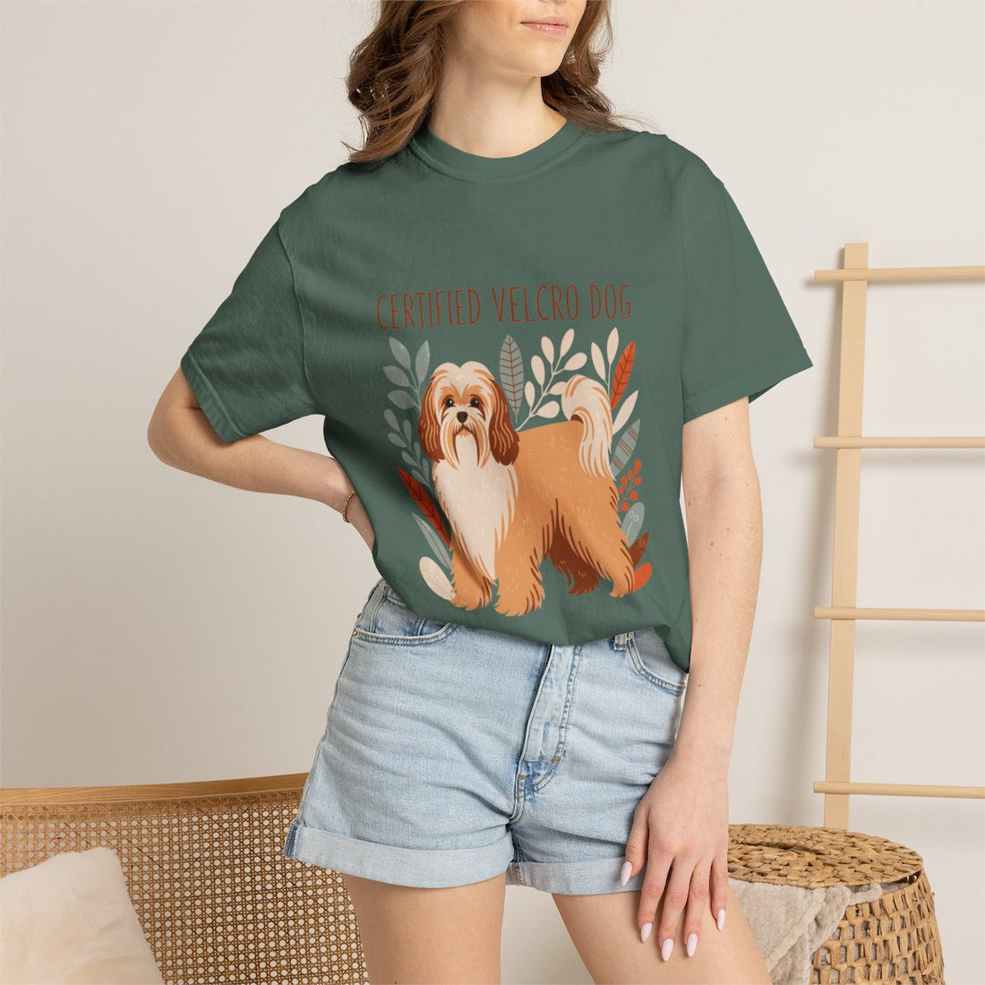 Blue Spruce — Lifestyle | Havanese 'Certified Velcro Dog' Garment-Dyed Tee