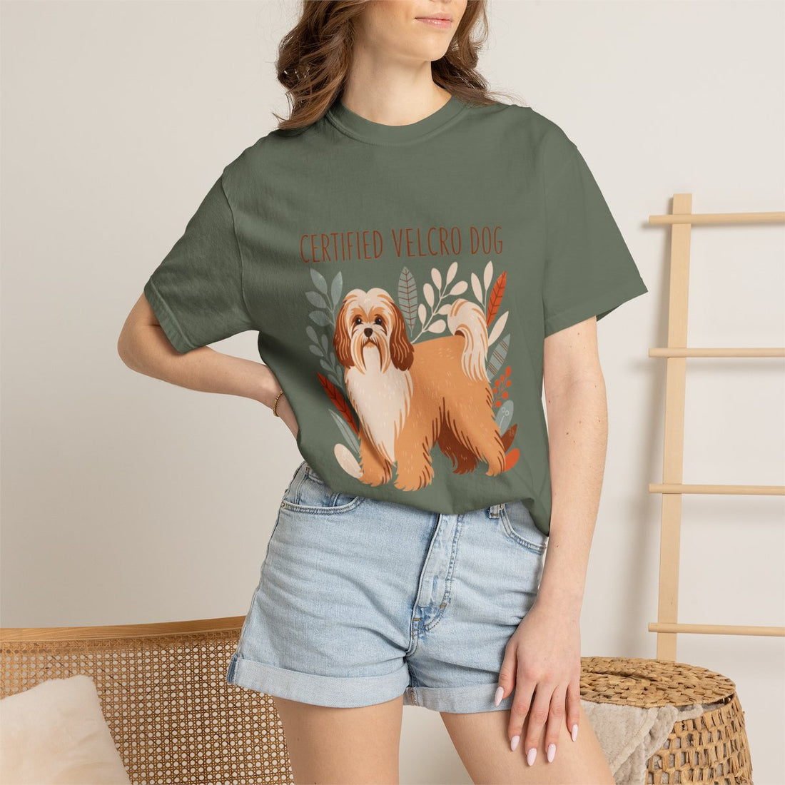 Moss — Lifestyle | Havanese 'Certified Velcro Dog' Garment-Dyed Tee