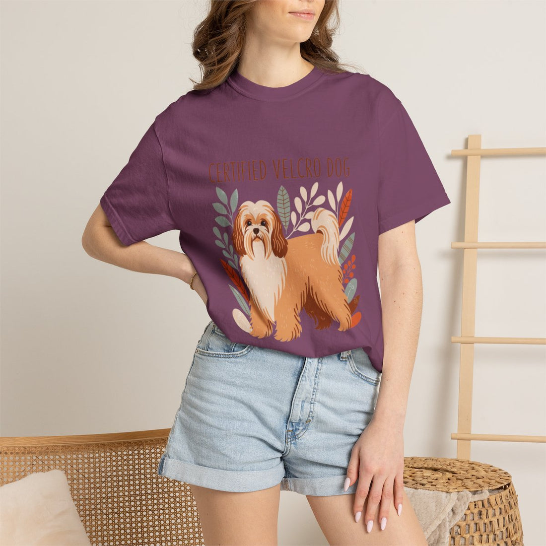 Berry — Lifestyle | Havanese 'Certified Velcro Dog' Garment-Dyed Tee