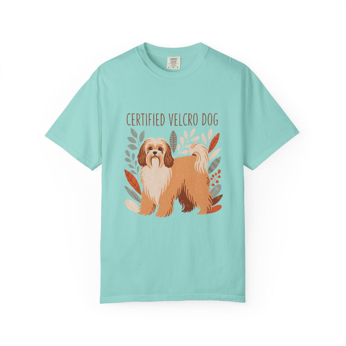Chalky Mint — Front | Havanese 'Certified Velcro Dog' Garment-Dyed Tee