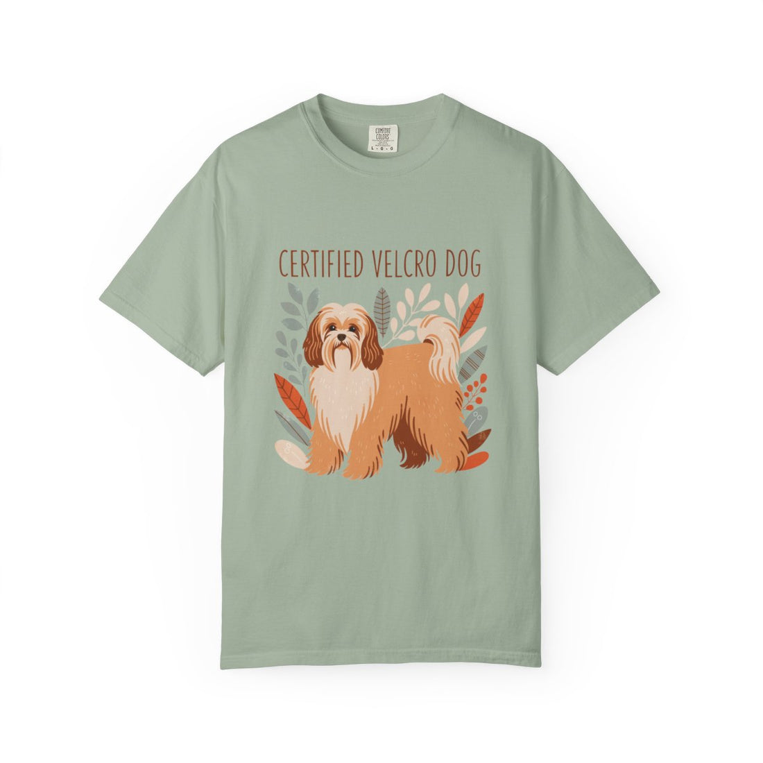 Bay — Front | Havanese 'Certified Velcro Dog' Garment-Dyed Tee
