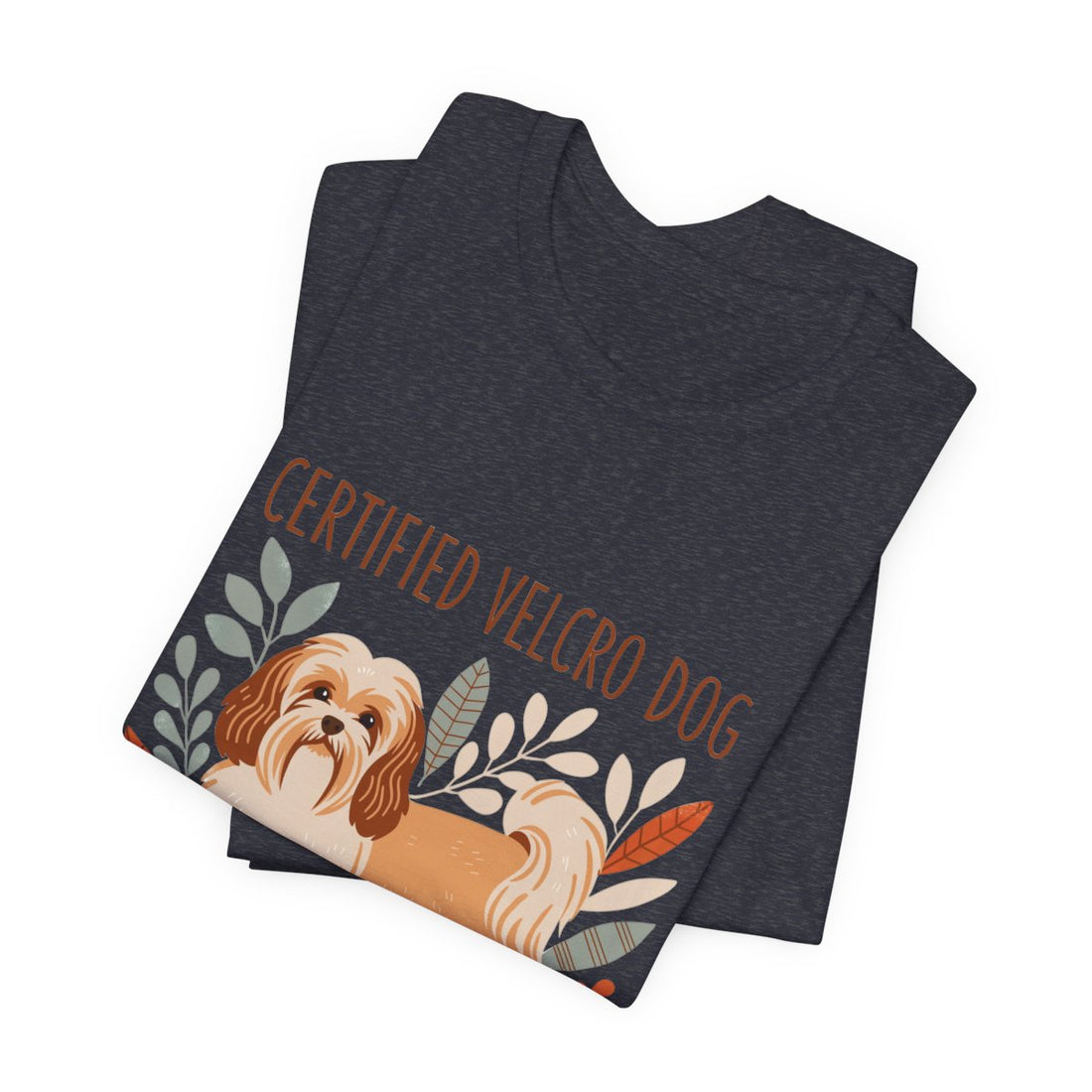 Heather Navy — Folded | Havanese 'Certified Velcro Dog' Tee