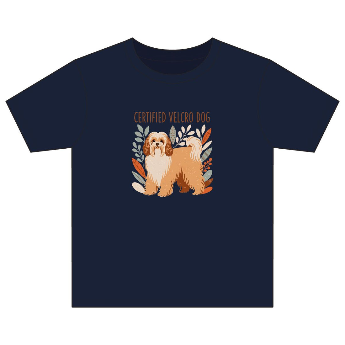 Navy — Front | Havanese 'Certified Velcro Dog' Youth Tee