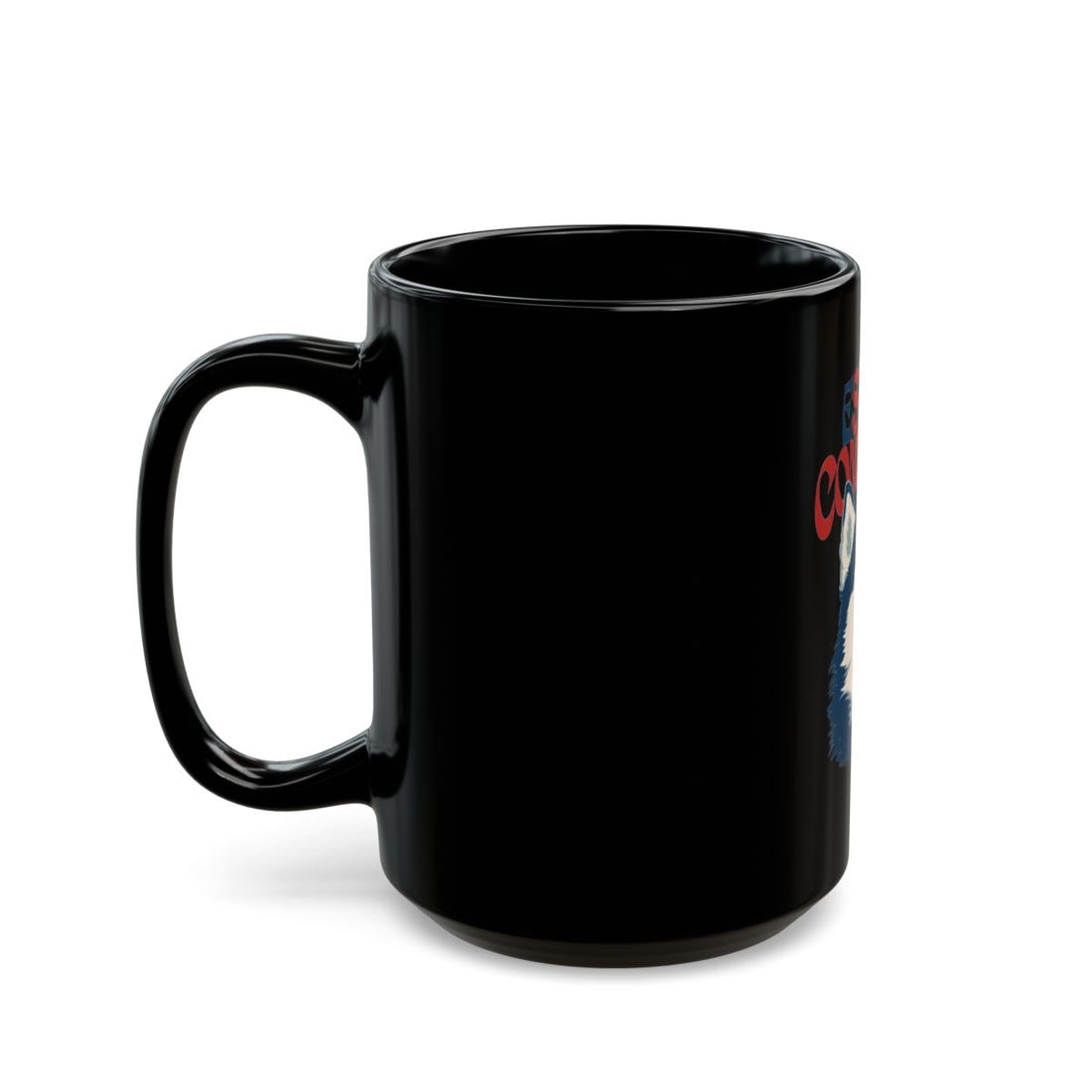 15oz — Left side | Husky Escape Committee Black Mug