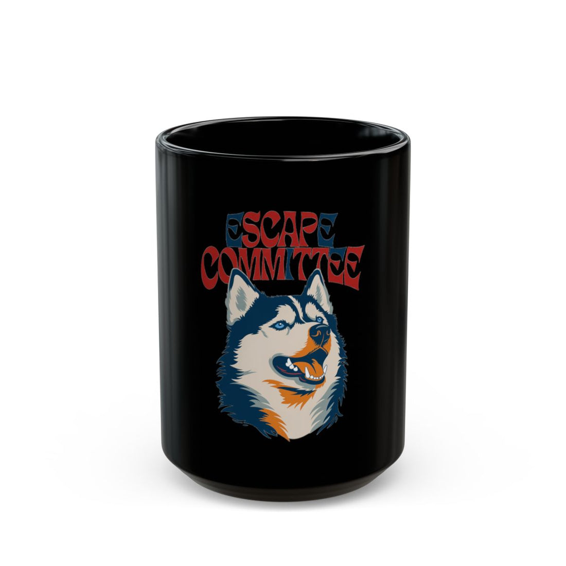 15oz — Front | Husky Escape Committee Black Mug