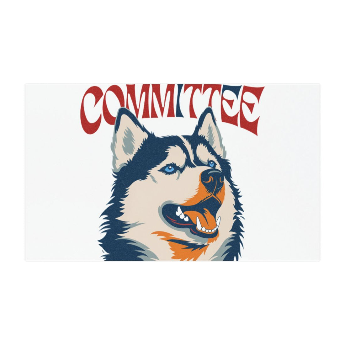 7.5'' × 4.5'' — Front | Husky Escape Committee Car Magnet