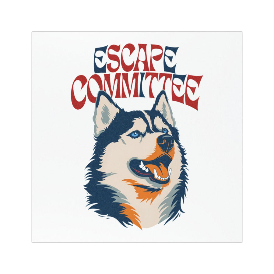 Husky Escape Committee Car Magnet