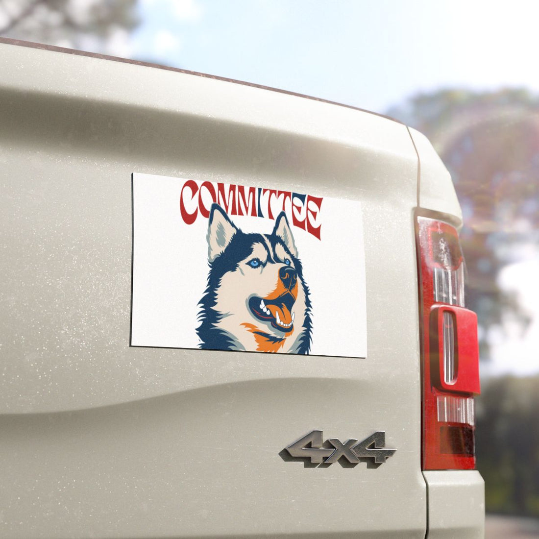 7.5'' × 4.5'' — Detail | Husky Escape Committee Car Magnet
