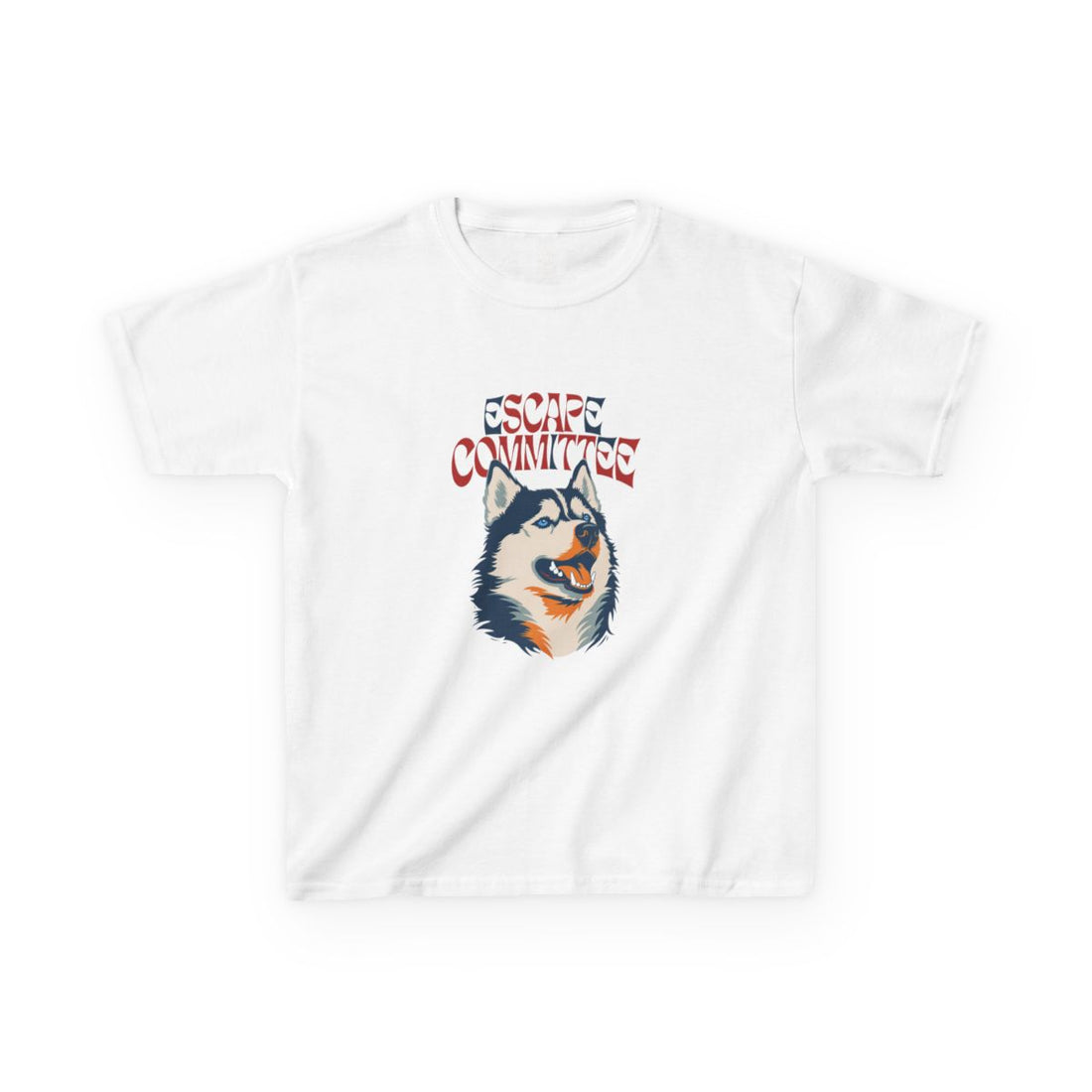 White — Front | Husky Escape Committee Kids Tee