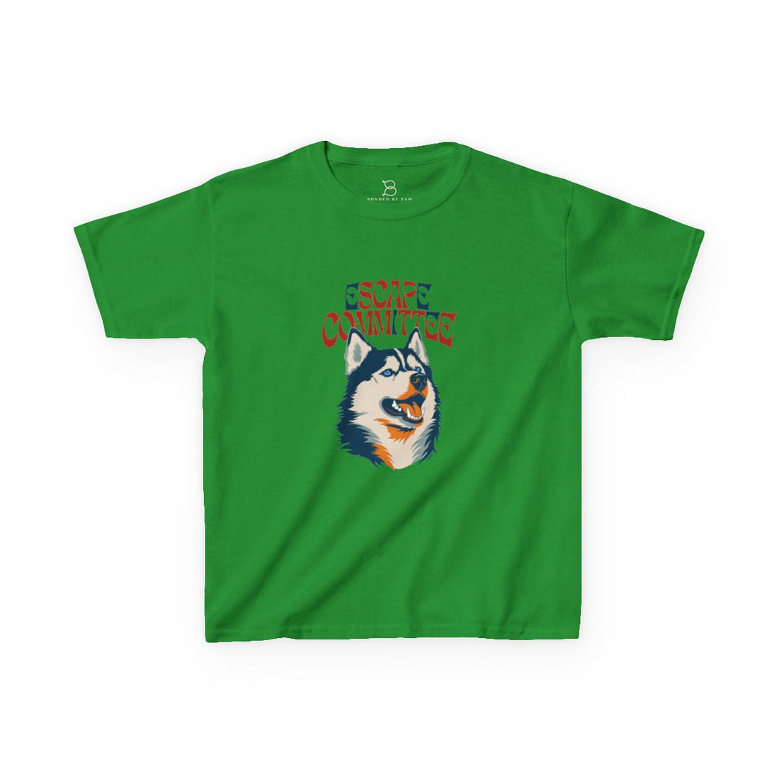 Irish Green — Front | Husky Escape Committee Kids Tee