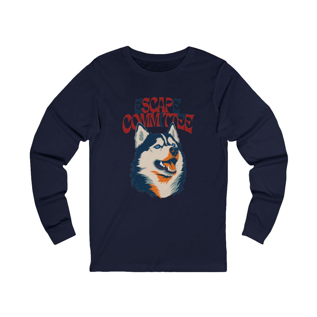 Navy — Front | Husky Escape Committee Long Sleeve Tee