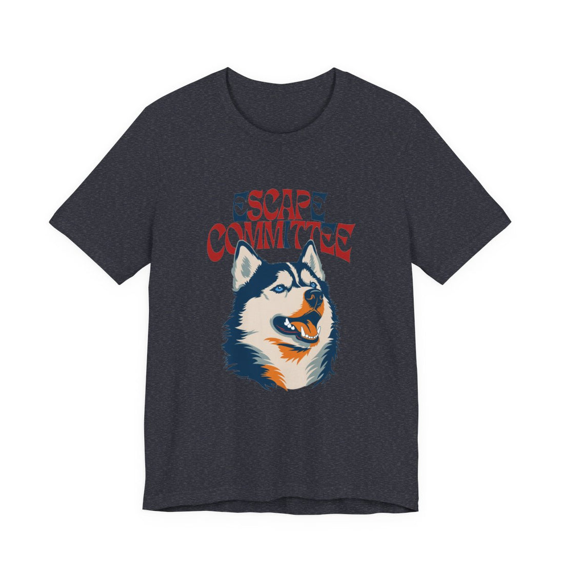 Heather Navy — Front | Husky Escape Committee Men's Tee