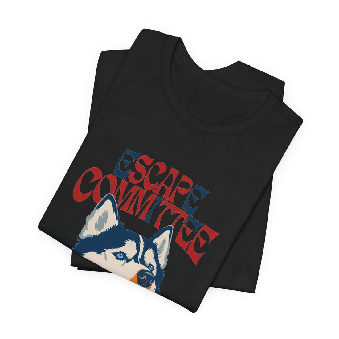 Black — Folded | Husky Escape Committee Men's Tee