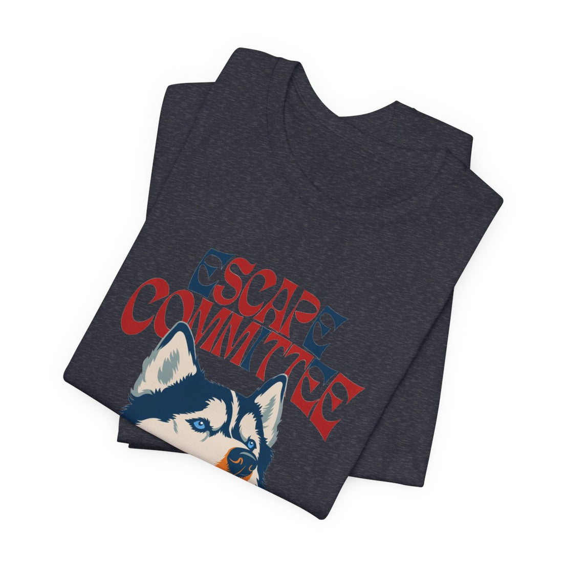 Heather Navy — Folded | Husky Escape Committee Men's Tee