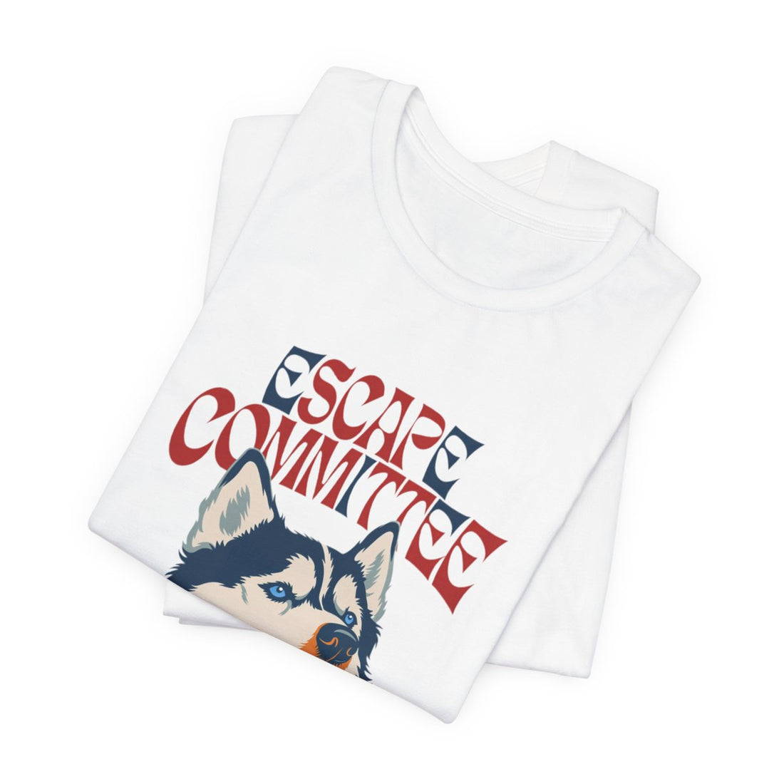 White — Folded | Husky Escape Committee Men's Tee