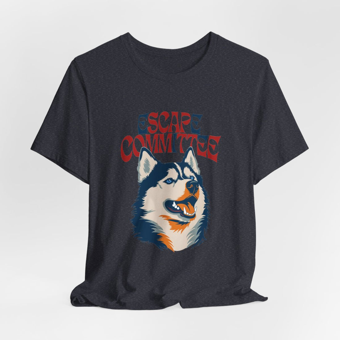 Heather Navy — Hanging | Husky Escape Committee Men's Tee