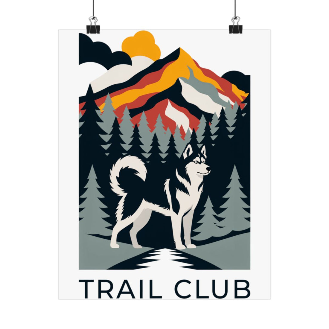 11″ x 14″ — Front | Husky Trail Club Wall Art Poster
