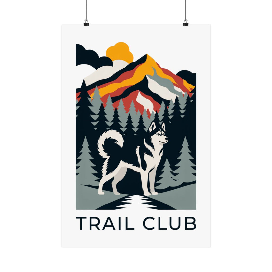 20″ x 30″ — Front | Husky Trail Club Wall Art Poster