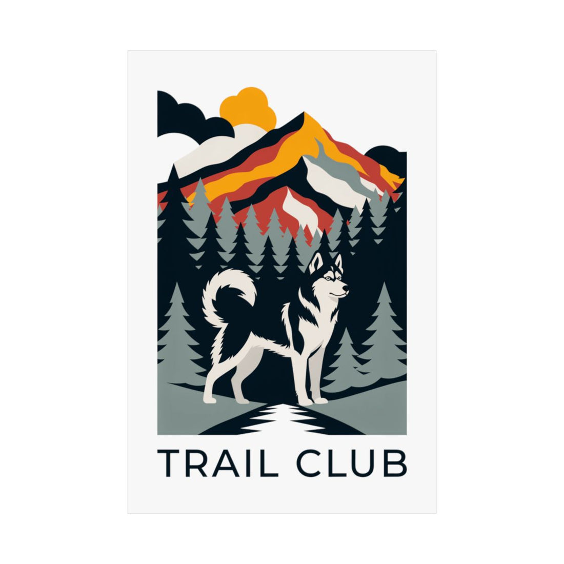 12″ x 18″ — Front | Husky Trail Club Wall Art Poster