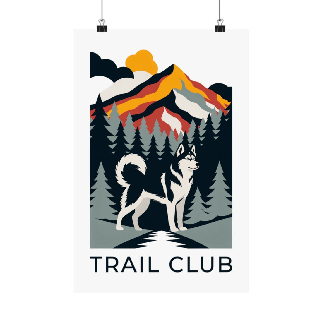 12″ x 18″ — Front | Husky Trail Club Wall Art Poster