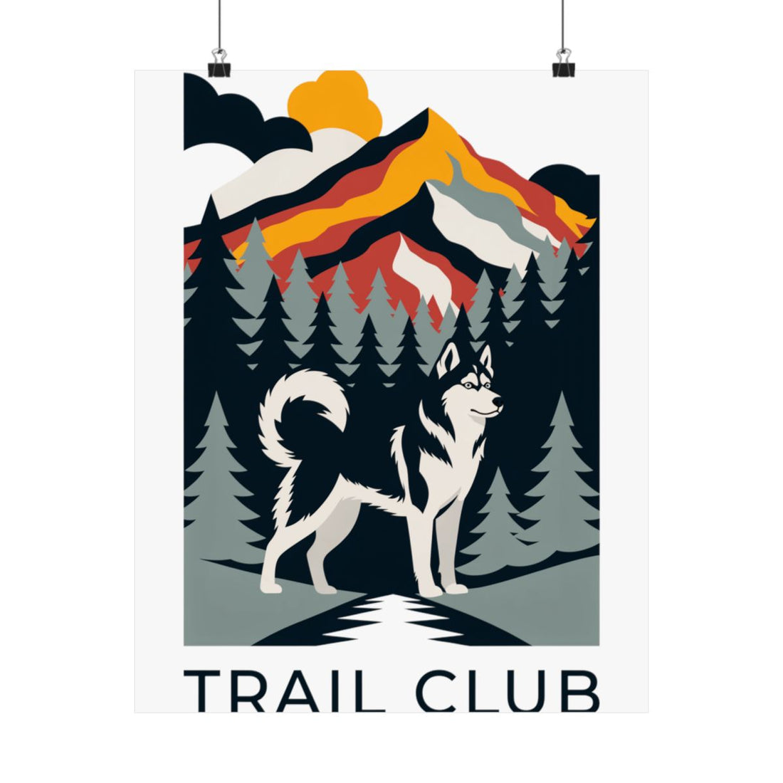 16″ x 20″ — Front | Husky Trail Club Wall Art Poster