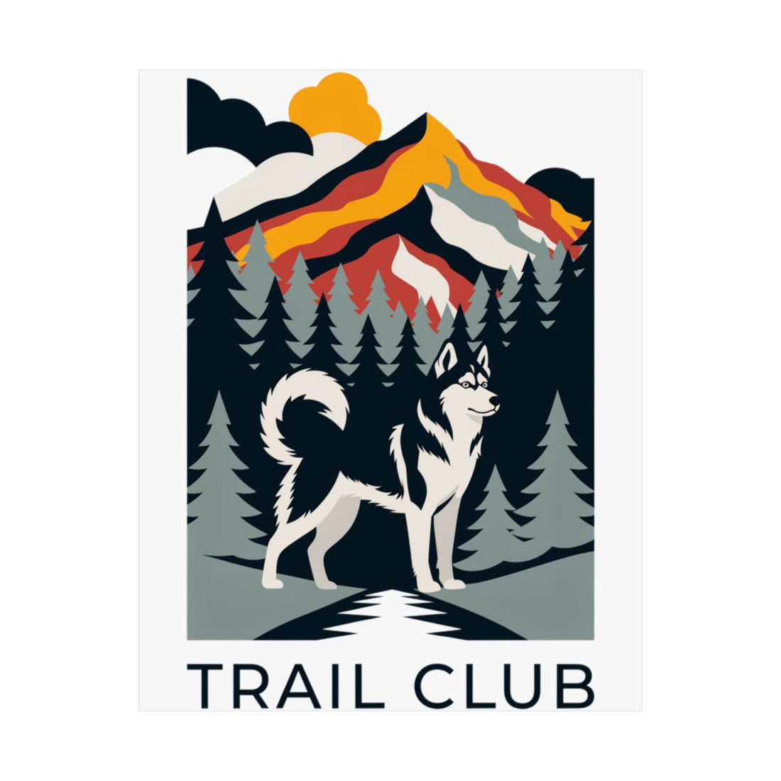11″ x 14″ — Front | Husky Trail Club Wall Art Poster
