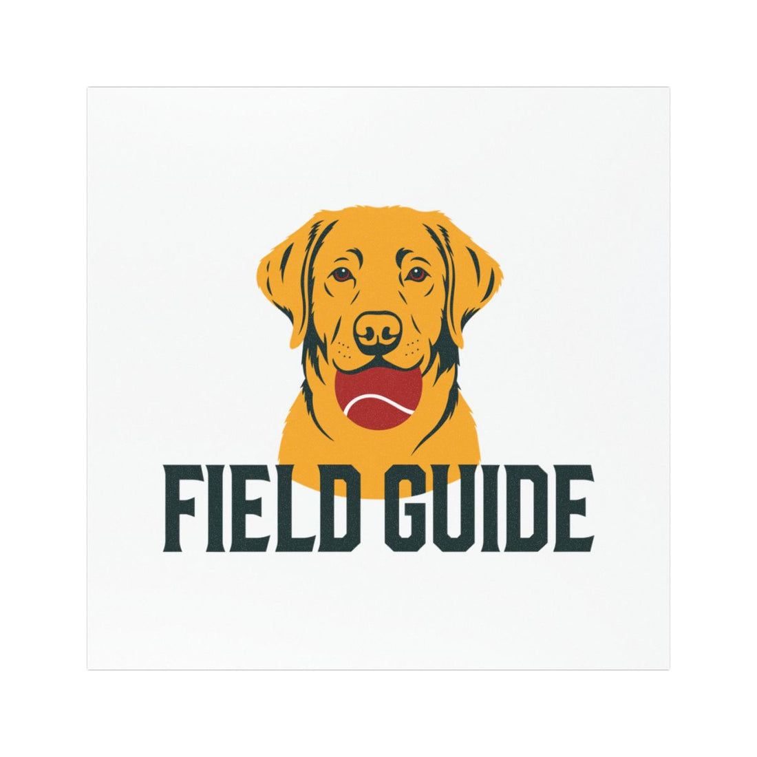 5'' × 5'' — Front | Labrador Retriever Field Guide Car Magnet