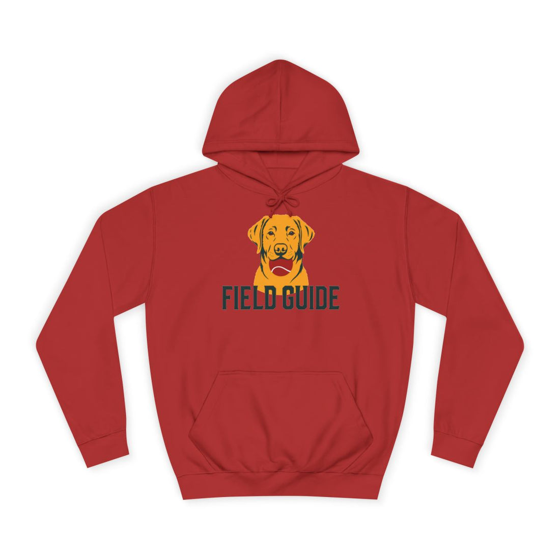 Fire Red — Front | Labrador Retriever Field Guide Hoodie