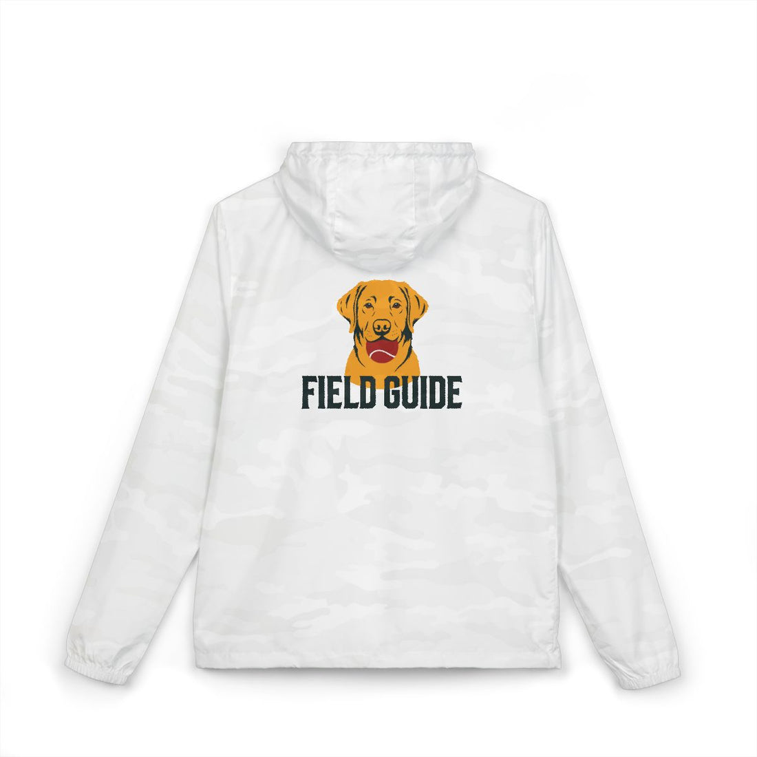 White Camo — Back | Labrador Retriever Field Guide Windbreaker