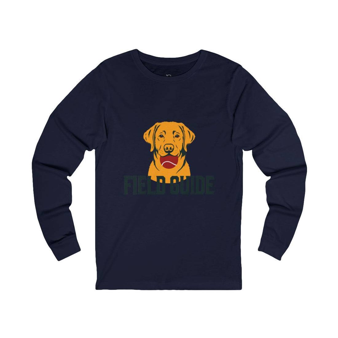 Navy — Front | Labrador Retriever Long Sleeve Tee | Field Guide