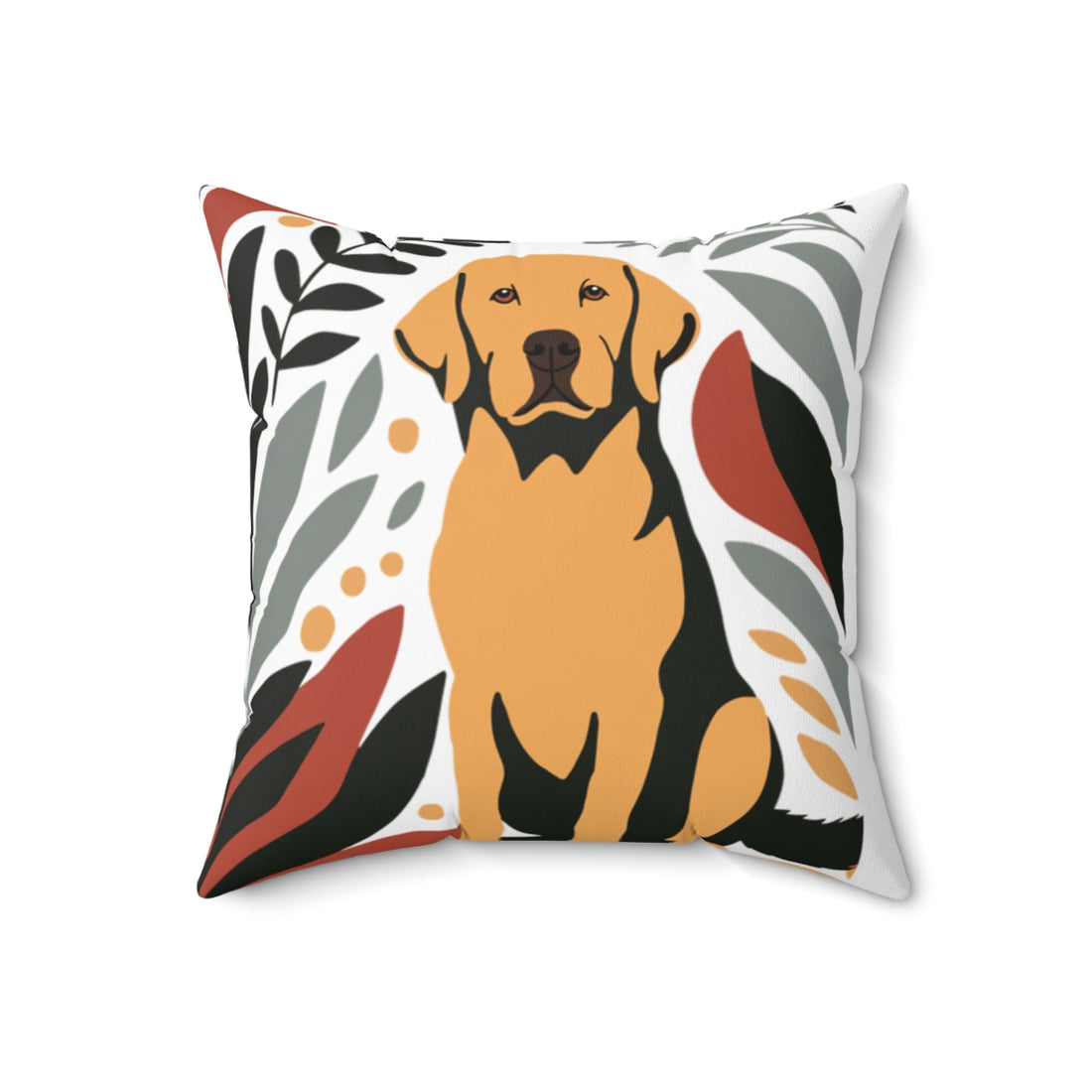 18" × 18" — Back | Labrador Snack Patrol Throw Pillow