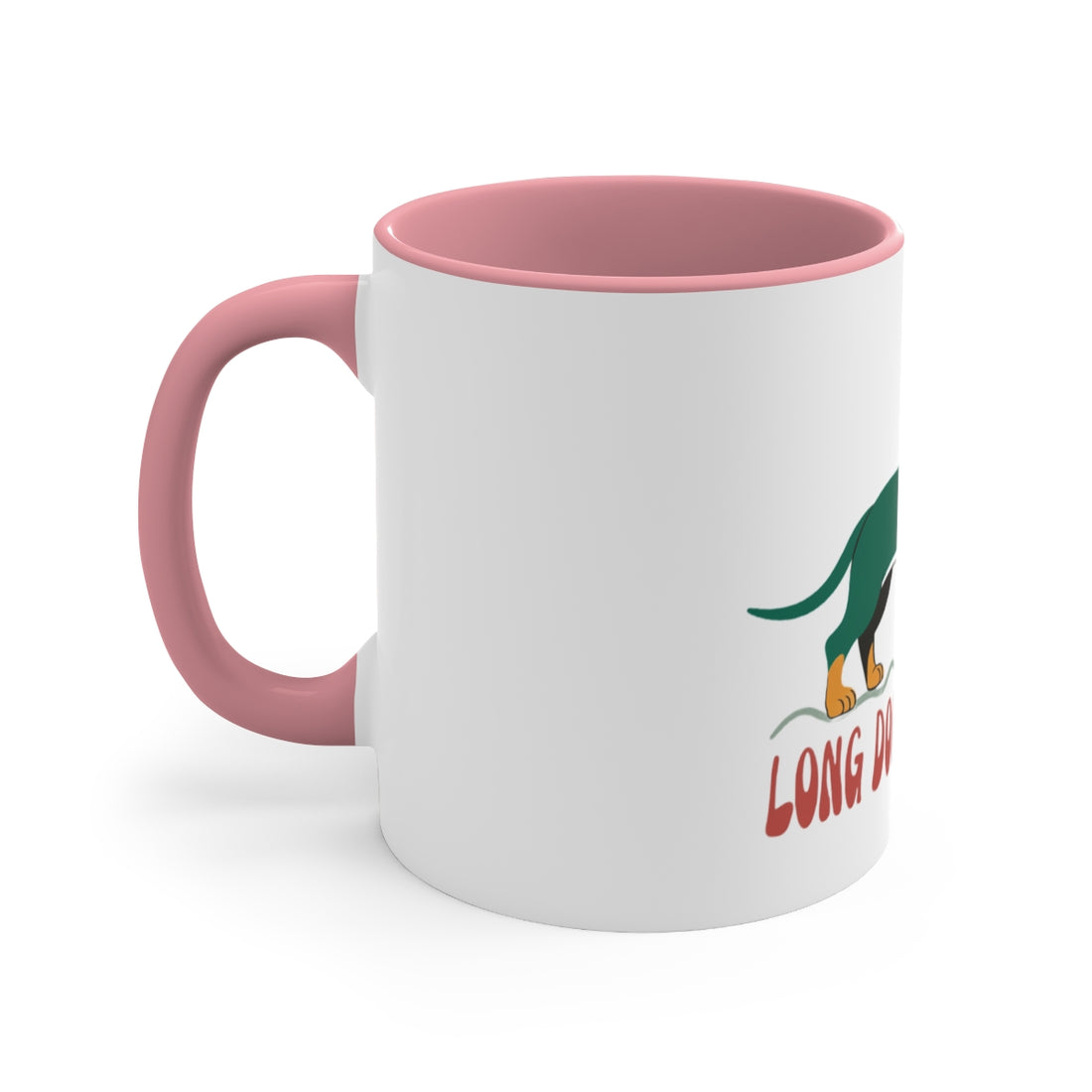 Pink — Left side | Long Dog, Little Boss Dachshund Accent Mug