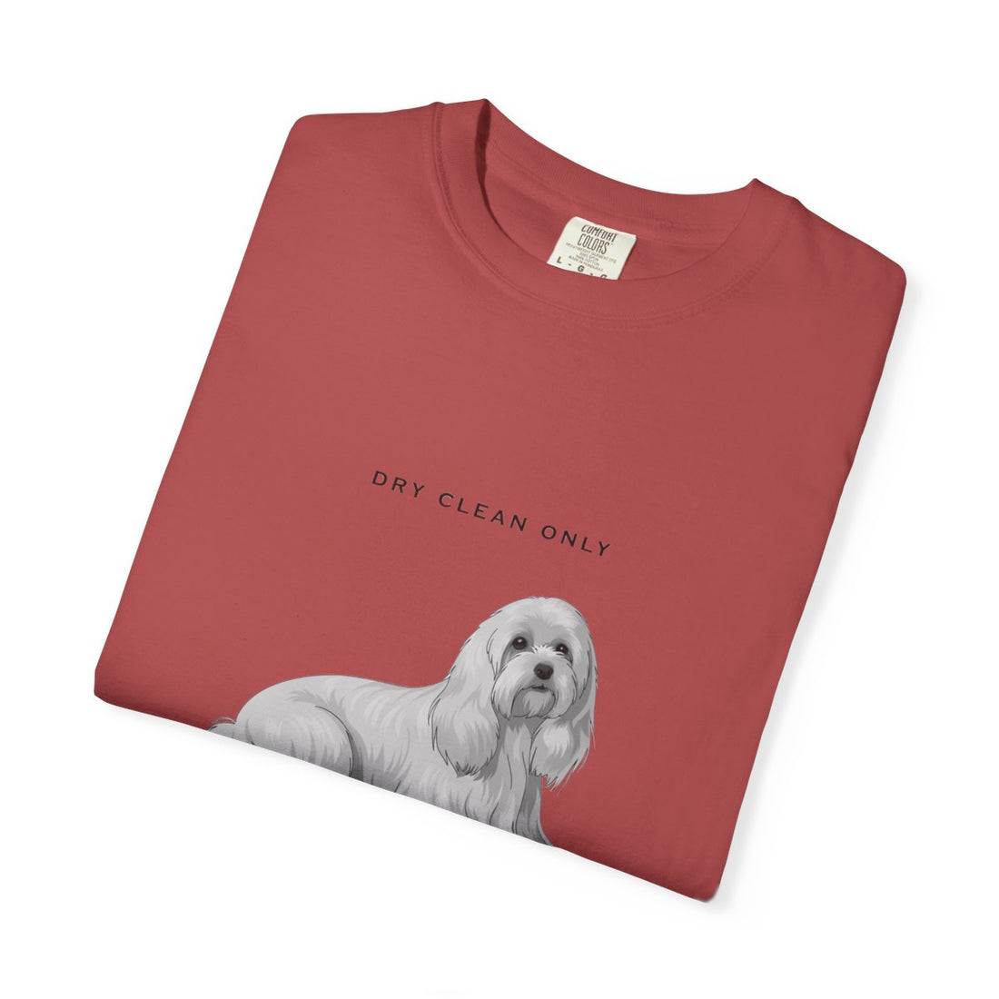 Crimson — Folded | Maltese 'Dry Clean Only' Garment-Dyed Tee