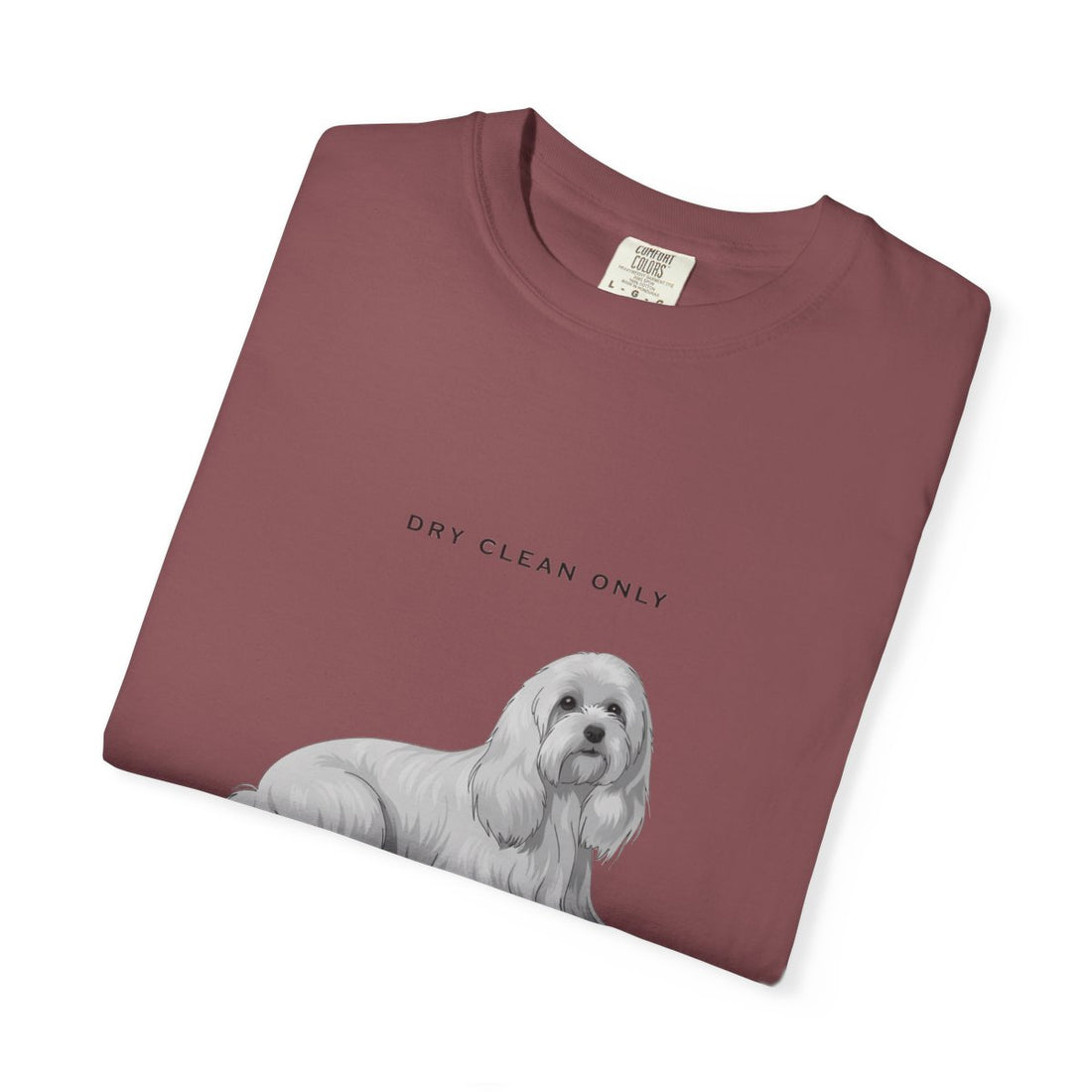 Brick — Folded | Maltese 'Dry Clean Only' Garment-Dyed Tee
