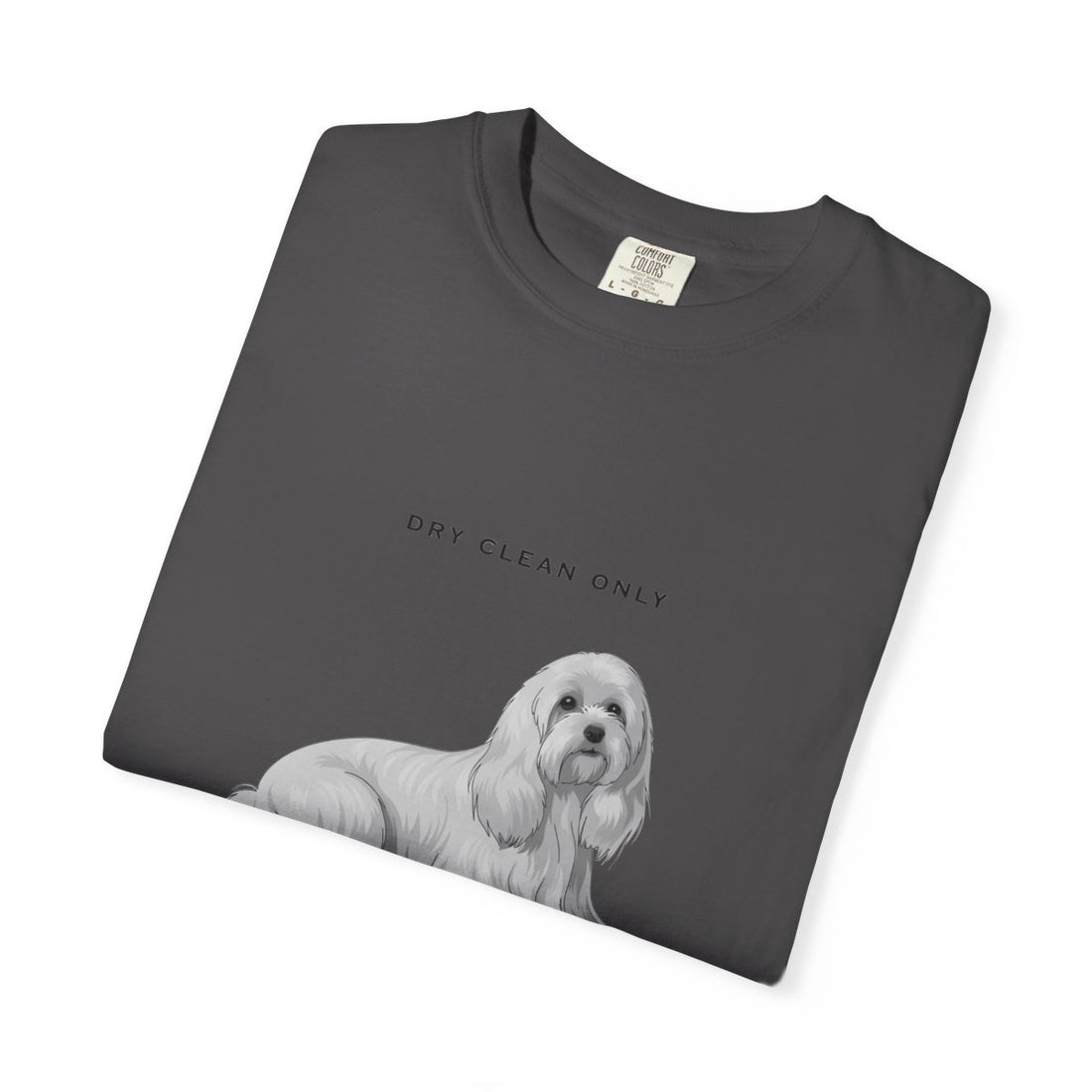 Graphite — Folded | Maltese 'Dry Clean Only' Garment-Dyed Tee