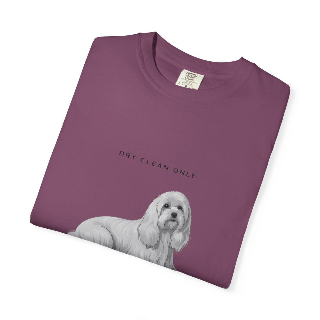 Berry — Folded | Maltese 'Dry Clean Only' Garment-Dyed Tee