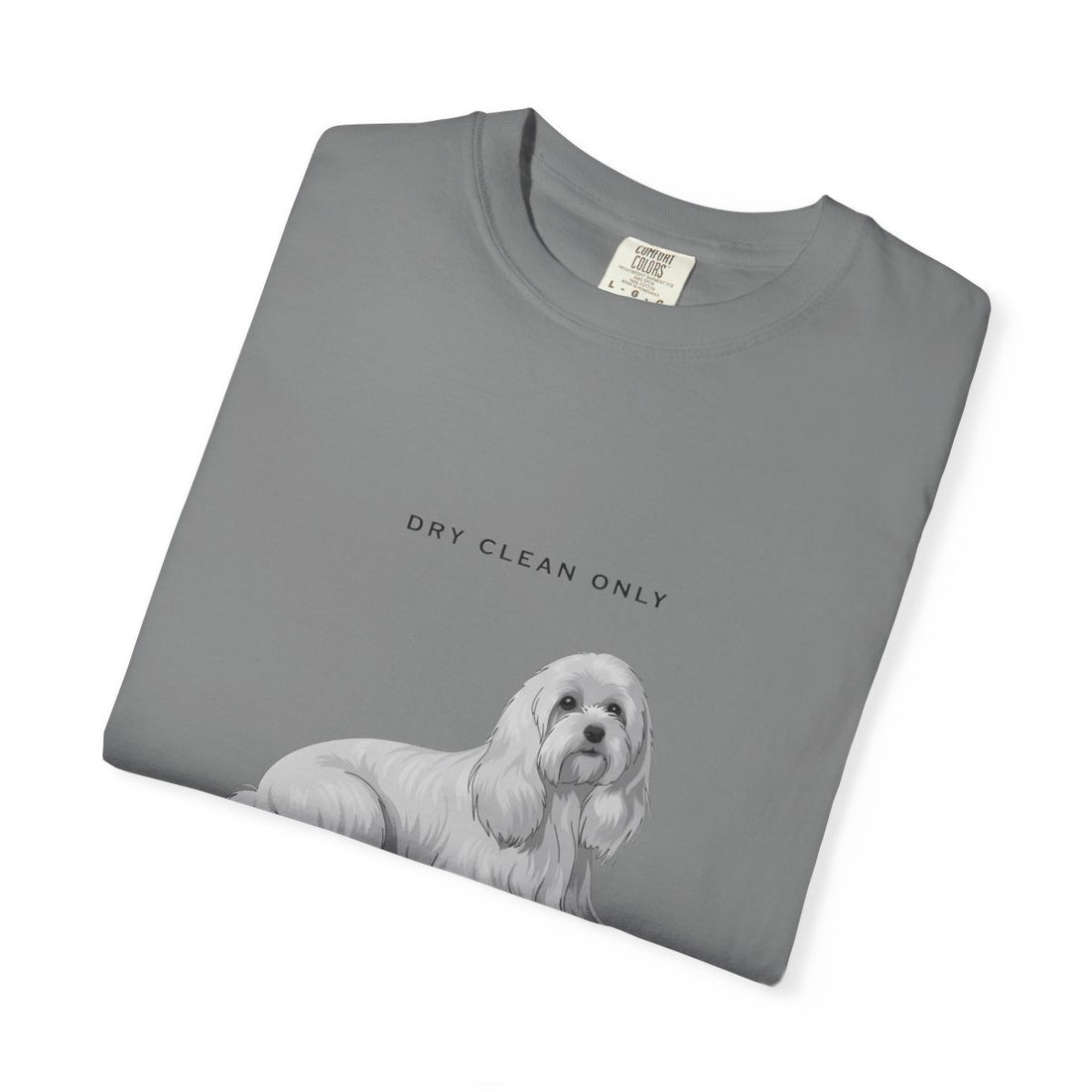Grey — Folded | Maltese 'Dry Clean Only' Garment-Dyed Tee