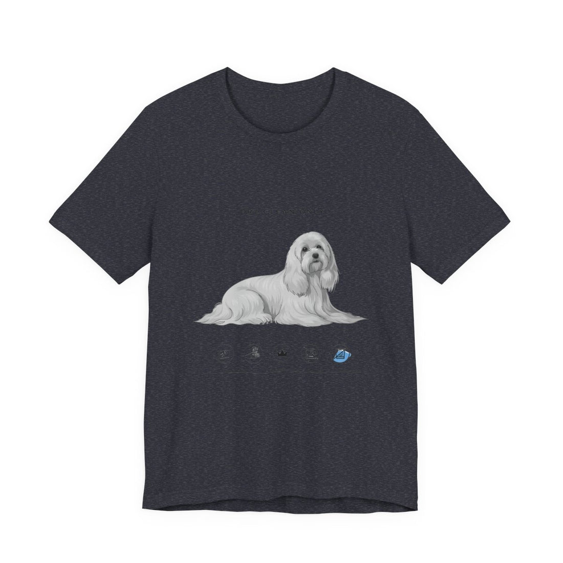 Heather Navy — Front | Maltese 'Dry Clean Only' Tee