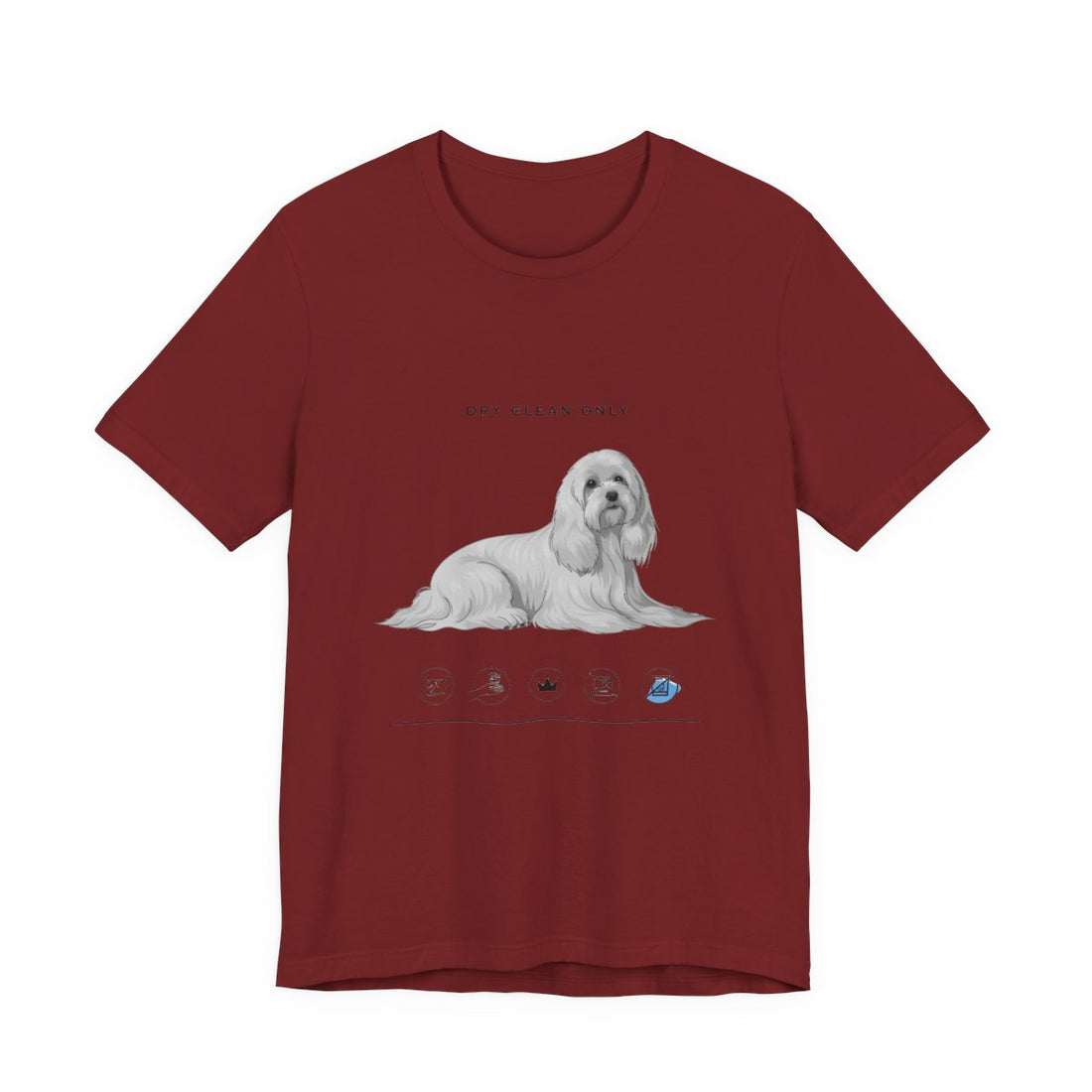 Cardinal — Front | Maltese 'Dry Clean Only' Tee