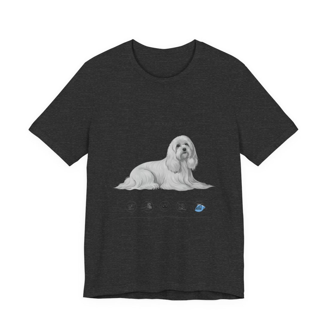 Dark Grey Heather — Front | Maltese 'Dry Clean Only' Tee