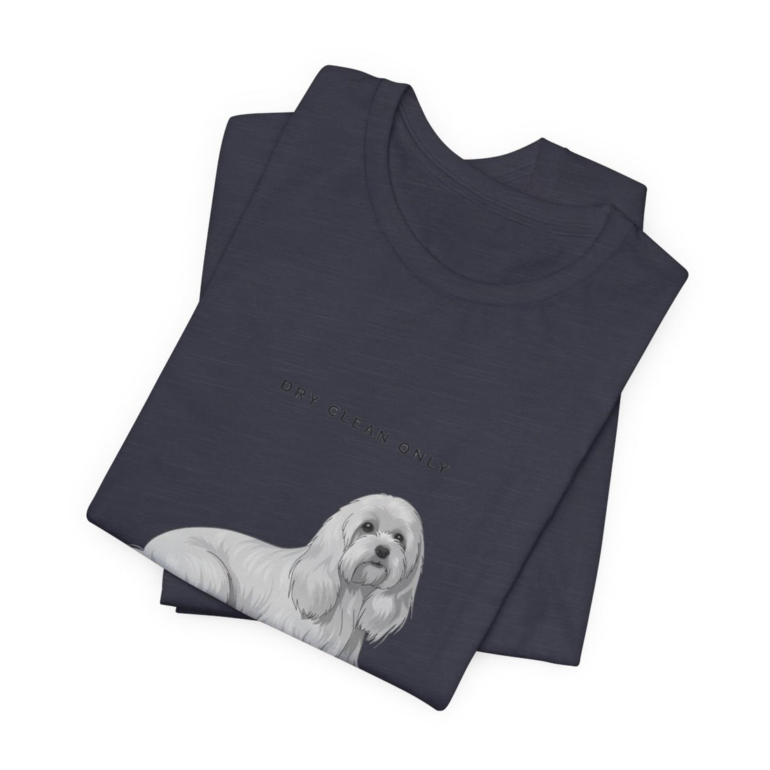 Heather Midnight Navy — Folded | Maltese 'Dry Clean Only' Tee