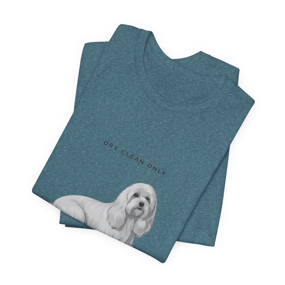 Heather Deep Teal — Folded | Maltese 'Dry Clean Only' Tee