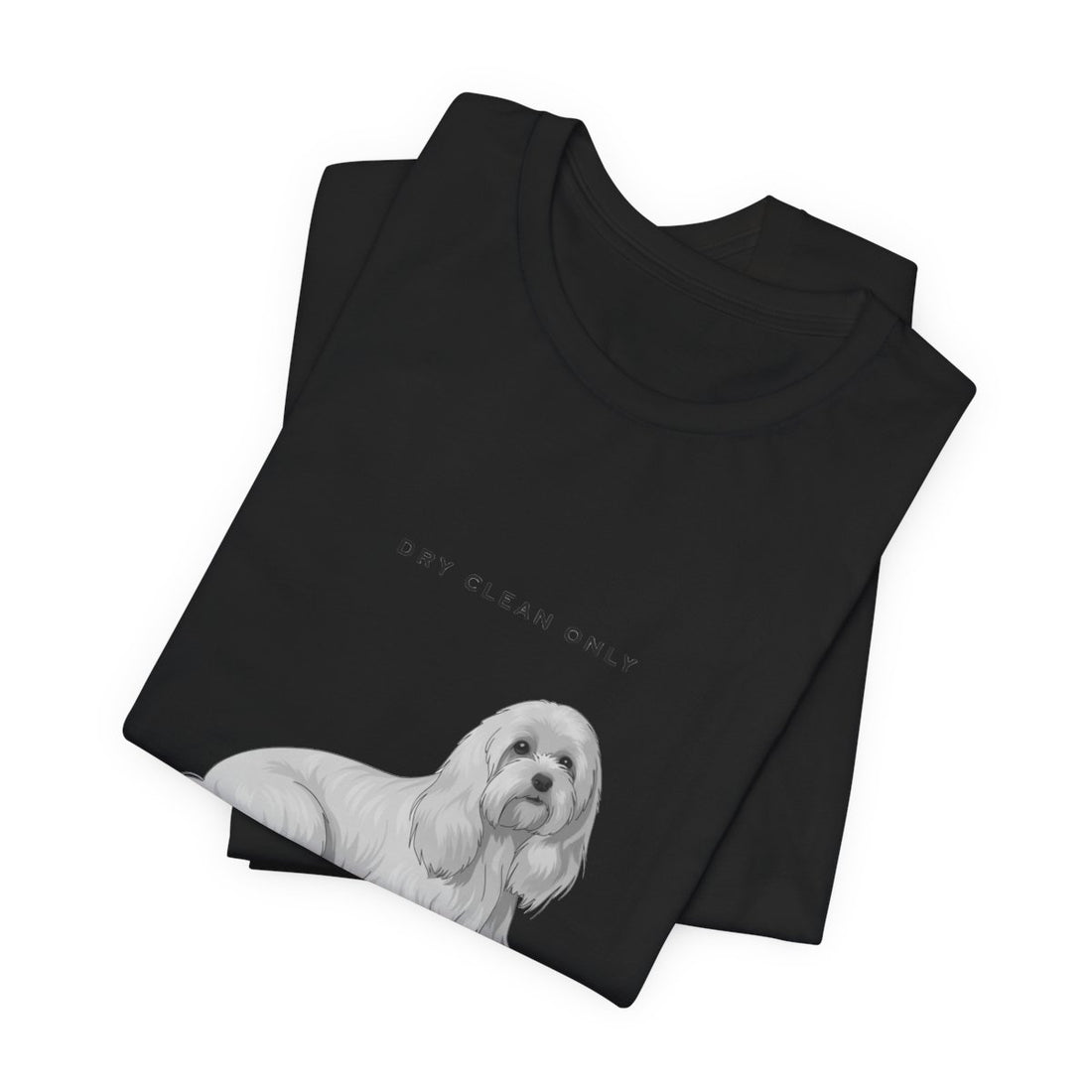 Black — Folded | Maltese 'Dry Clean Only' Tee