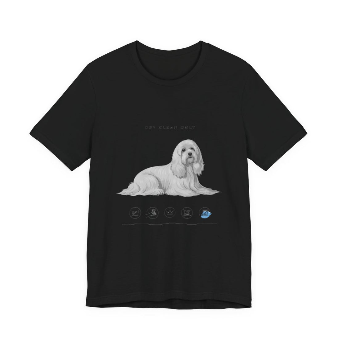Black — Front | Maltese 'Dry Clean Only' Tee