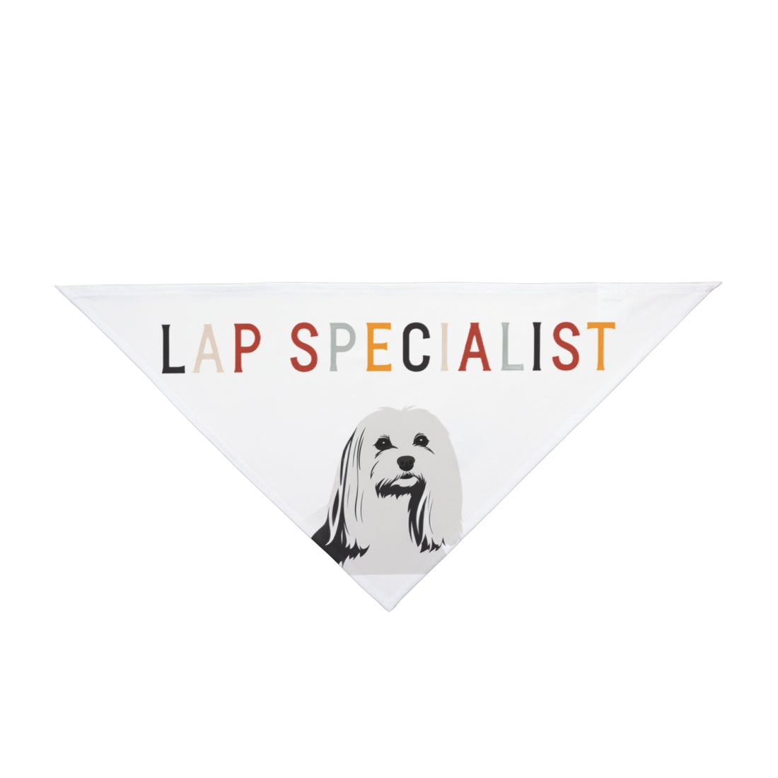 27" × 13" — Front | Maltese Lap Specialist Bandana